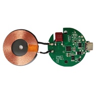 DC 5-12V 15W Wireless Charger Transmitter Module Type C + Coil QC/PD/QI Standard Fast Charging Circu