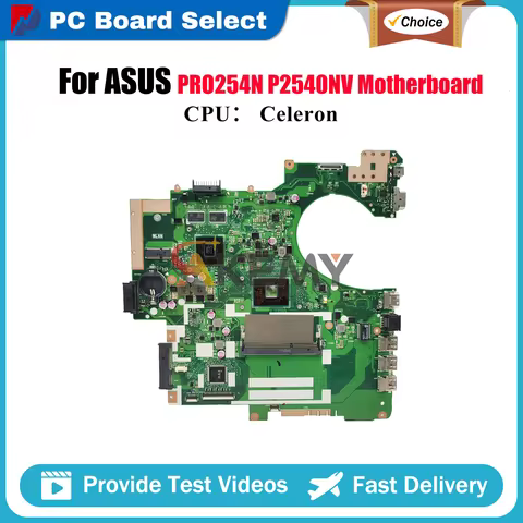 P2540NV Laptop Motherboard For ASUS ProArt PRO254N P2540N P2540NV Notebook Mainboard With Celeron CP