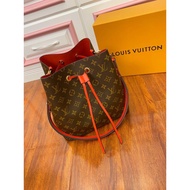Louis Vuitton, LV: Red Black Pink Caramel Four-Color Bucket Bag