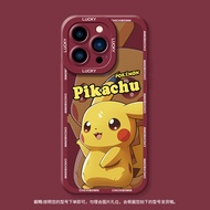 Pokemon Silicone Phone Case for Apple iPhone 15 17 pro Max 16 Series 14 Xs Max Xr Se Pikachu 8 plus