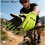 [SG SELLER] Mountain Bike Gloves Full Finger Downhill Motocross Gloves for Off-Road Motorcycle Racin
