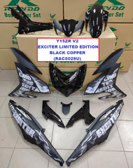 COVERSET Y15ZR V2- EXCITER LIMITED EDITION BLACK COPPER RAPIDO BODY COVER SET YAMAHA YSUKU Y15 MOTOR ACCESSORIES WARNA HITAM MATTE (RACS028U)