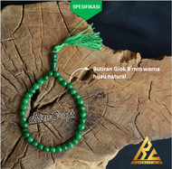 Tasbih Batu ASLI 33 Butir Cantik Giok Hijau Unik untuk Pria Wanita Cowok Cewek
