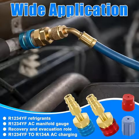 Freon R134A to R1234YF Refrigerant Gas Filling Adapter HVAC R 1234YF to 134A Inflate Connector Autom
