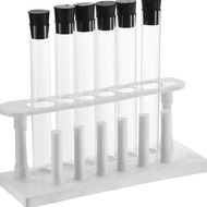 20X150Mm Glass Test Tube Set With Rubber Stoppers And Plastic Rack 6