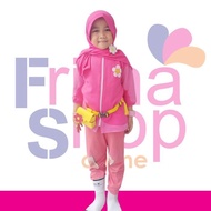 Xie Children's Costume Package: Hijab + Waist Bag + Yaya Boboiboy Sweater