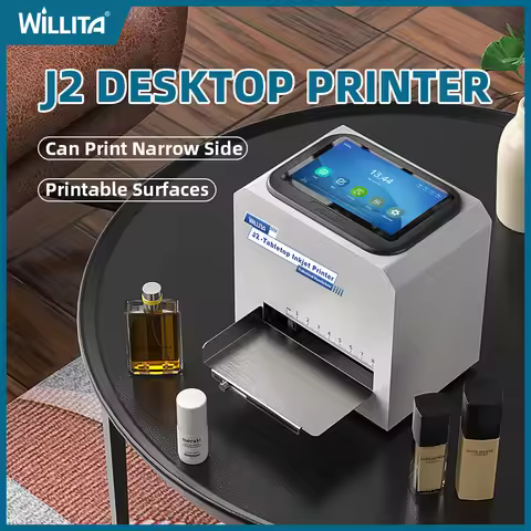 12.7mm Static Desktop Inkjet Printers Portable For Bottle QR Code Barcode Expiry Dates Intelligent J