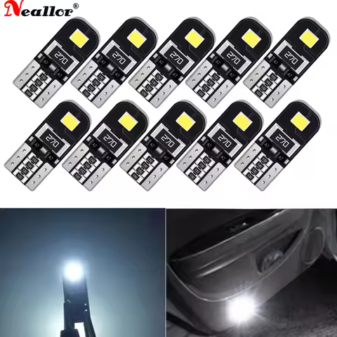 10Pcs T10 W5W Led Bulb Auto Interior Lights 12V 6000k Led Trunk Dome Lamp For Audi A4 B6 A3 8P A6 C6