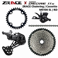 Deore 11 Sl-m5100-11-r + Rd-m5100-11-sgs + Zrace Cassette + Zrace Chainring Chain. 1x11 Speed 5kit G