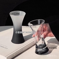 Can Invoicing Free Shipping✨High-End Feel Matte Black Narrow-Waisted Viewing Glass ins Style Glass C