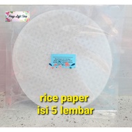 Rice Paper 10 dan 5 lembar diameter 22cm ricepaper salad kulit lumpia murah halal topoki rice paper