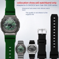 For GM-2100 GM-S2100 GA-2100 GM-5600/GA5600 Resin Watch Strap Men Black Green Blue Ruer Sports Sweat Watchb