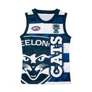 2025 New 2025 Geelong Cats Guernsey Men's 3D Printed Australian Football Shirt Youth Rugby Training 