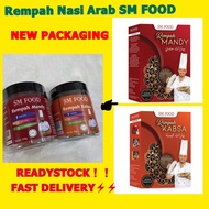 SM FOOD rempah mandy & kabsa % 2 botol arang + 1 flyers 10 resepi masakan
