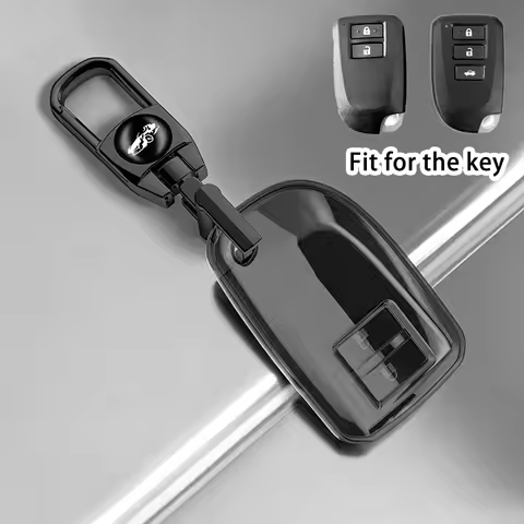 Transparent Black for Toyota Aygo 2017 2018 Yaris Porte Spade Hiace Regiusage Remote Key Case Car Ke