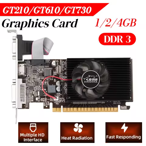 GT210/610/730 1G Graphics Card with DVI VGA HDMI-Compatibe Port Video Card PIC Express2.0 Low Profil