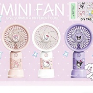 [Gleon] 2026 New Style DIY Sticker Handheld Fan Stitch Style USB Mini Small Portable Durable