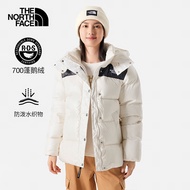 北面（The North Face）羽绒服女2023秋冬新款户外运动上衣鹅绒保暖羽绒棉服休闲外套 Q4C/米白色 M/160