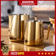 DIGITIK - Cafetera Stainless Steel 600ml Espresso Latte Art Milk Jug Glass - AA0052