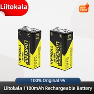 /Liitokala Original Rechargeable Battery 9V Li-ion 1100mAh Micro Type-C Charging 6F22 Lithium Batter