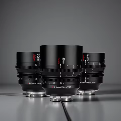 7artisans 25mm 35mm 50mm T1.05 APS-C Cine Lens for Camera Studio Photography with Sony E A6000 A7RII