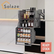 Solaze Carbon Steel Pull Down Lifting Shelf Elevator Kitchen Cabinet Pull Down Lift Drawer Basket