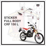 CRF 150 L Full Body Striping Decal Sticker Honda CRF 150L Full Body Cool Striped Motif Accessories V
