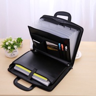 Business Portable File Bag Multi-Layer Thickened Zipper Bag Canvas File Bag Office Men Women Confere