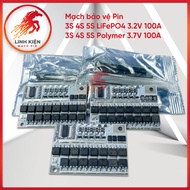 LifePo4 Lmo Ternary Li-ion 3S/4S/5S BMS 3.2V 3.7V 100A polymer battery charging protection board