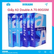 A3 Double A paper 70gsm - 80gsm thick, 500 sheets made in Indonesia SUKADO