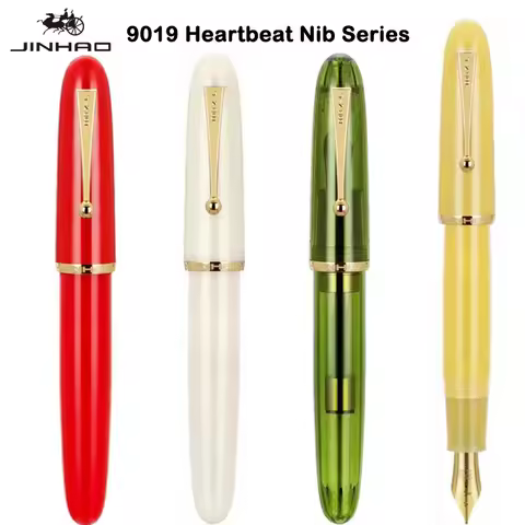 JINHAO 9019 Heartbeat Nib Fountain Pen Resin Pen F/M Nib with Large Converter Stationery Office Scho