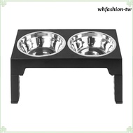 [WhfashionTW] Dog Water And Food Bowls, Elevated, Foldable Stand, Adjustable to 8.2 Inches, 22.1 Cm,
