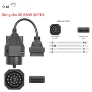 Cáp Chuyển Đổi BMW 20Pin Sang OBD2 16Pin Cái 25CM Dụng Cụ Chẩn Đoán Cho Xe E30 E36 E39 X5 Z3 Cáp Mở