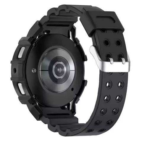 Armor Case+Band for Samsung Galaxy Watch 6 5 40mm 44mm Sports Silicone Protector Cover Strap for Sam