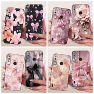 For Itel A56 Case New Fashion Flower Bowknot Soft Black Silicone TPU Shockproof Phone Cover For Itel