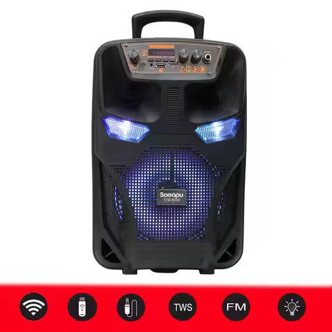Bluetooth-Compatible Speaker Powerful Speaker Subwoofer Loud Boom Box Stereo Sound System Speaker fo