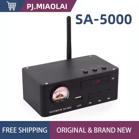 PJ. MIAOLAI SA-5000 HiFi Bluetooth 5.0 Audio Receiver USB AUX RCA Fiber Coaxial U Disk Decoder Ampli
