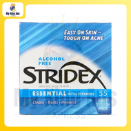 Stridex - 抗痘痘/去黑頭潔面片(不含酒精)55片 (滋潤保濕) [平行進口]