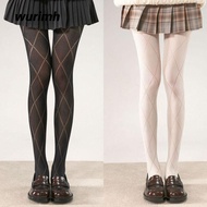 WURIMH924YYI Slim Stockings, Jacquard Hollow Out Knitted Pantyhose, Sexy Y2K High Elastic Women Tigh