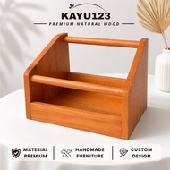 Aesthetic Multifunctional Multipurpose Wooden Bookshelf - RAK013
