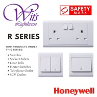 HoneyWell R-Series Switch Socket Outlet Singapore Safety Mark Water Heater / Door bell press / 1/2/3/4 Gang 1/2 Way