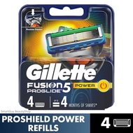 GILLETTE FUSION PROGLIDE 5 POWER 4 REFILLS ชุดใบมีดโกนหนวดอุปกรณ์เสริมสำหรับการโกนหนวดรุ่นพิเศษจำนวน