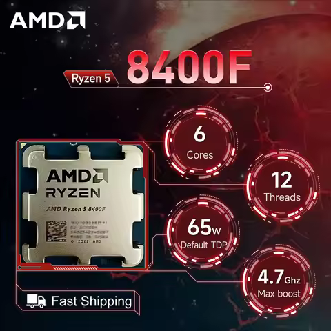 AMD Ryzen 5 8400F 4.2GHz 6-Core 12-Thread R5 8400F Socket AM5 4NM L3=16M Processor 65W DDR5 No Fan