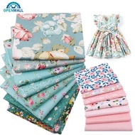 OPENMALL 7/8Pcs 20*25cm Cotton Printed Patchwork Cloth Flower Pattern Material Sewing Crafts Fabric 