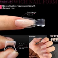 CAPPRICE 60/240/300 Pcs Coffin Nail Forms, No Paper Forms Acrylic Dual Nail Forms,  15 Size Oval Ova