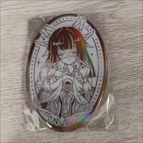 Game Genshin Impact 5th Anniversary Laser Badge Furina Columbina Mavuika Raiden Shogun Nahida Fanmad