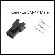 LP99 Housing Connector Battery JST SM 4Pin SM-4P 2.54MM Male Housing Crimp socket black 4pin