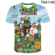 New Style Men Women Children T shirts Plants Vs Zombies Game 3D Print Clothes Boy Girl Kids T-shirt 