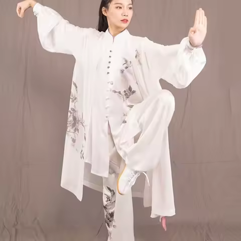 Tai Chi Clothing Martial Arts Suit Kungfu Uniform Taiji Clothes Qigong Costume Print For Men Women W