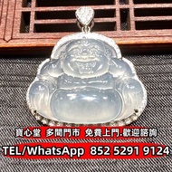 €全港♻️：玻璃種翡翠-玻璃種鑲鑽佛公 翡翠 玉石 玉器 天然A貨 王綠 陽綠 祖母綠 冰種 玻璃種 皇家綠 呈藍水 飄花 花青種 豆青種 乾青種 油青種 墨翠玉 和田玉 老玉 舊玉 古玉 青白玉 玉